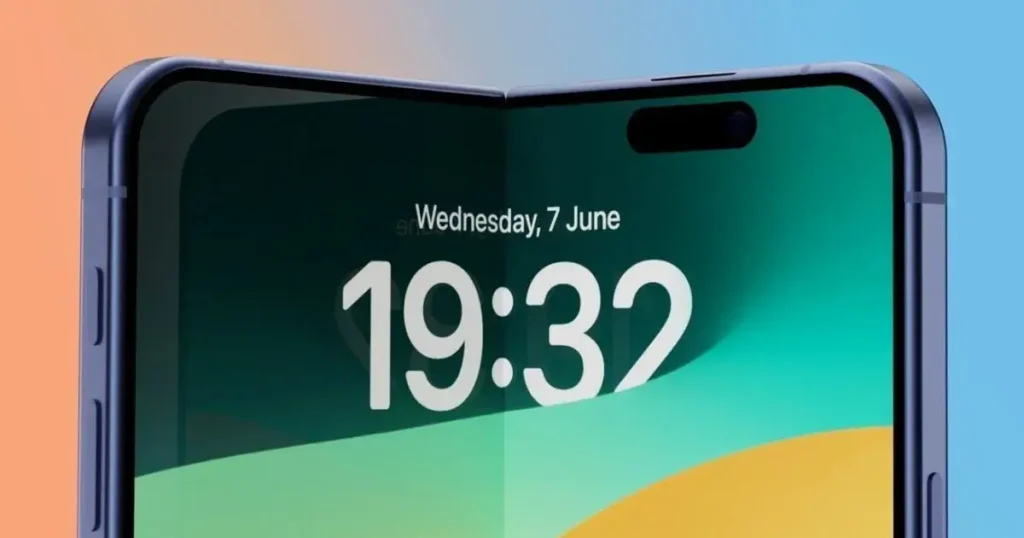 Concept of the iPhone 18 design with possible foldable display